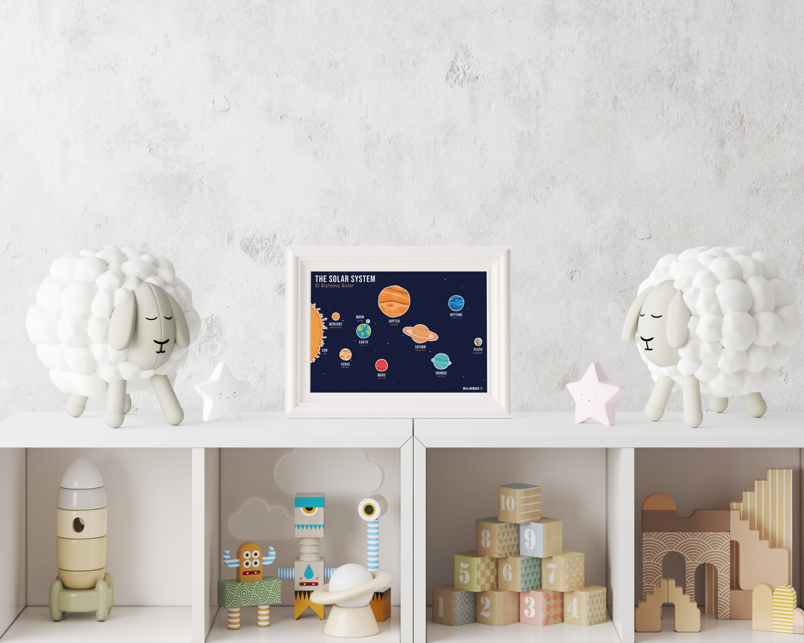 the solar system poster bilingual