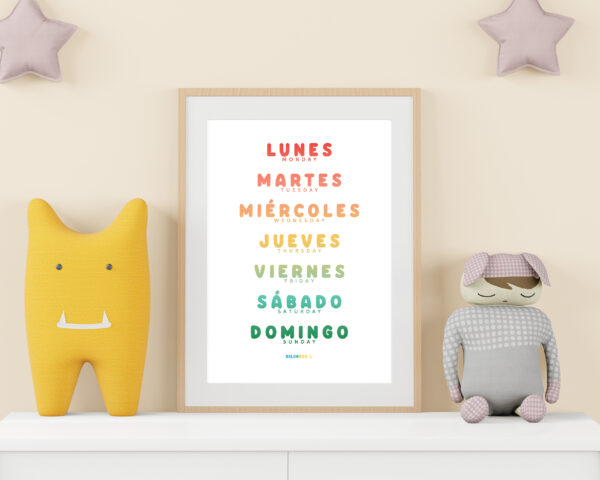 the week poster bilingual nursery