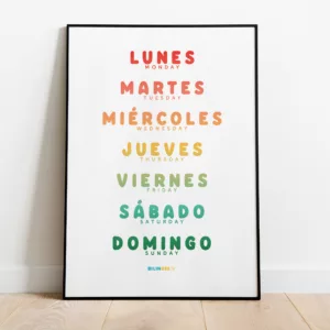 the week poster bilingual nursery