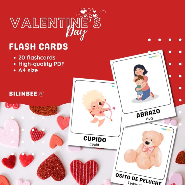 valentine's day flash cards